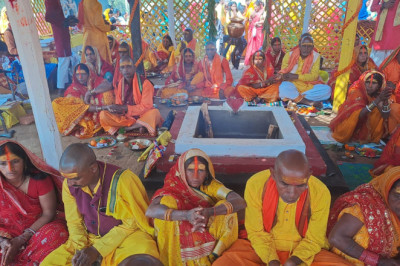 पंचांग पूजन, वेदी पूजन सह मंडप प्रवेश कार्यक्रम संपन्न